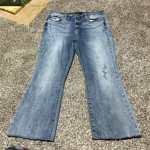 Judy Blue Distressed Boot Cut Light Wash Stretch Jeans Womens 15/32